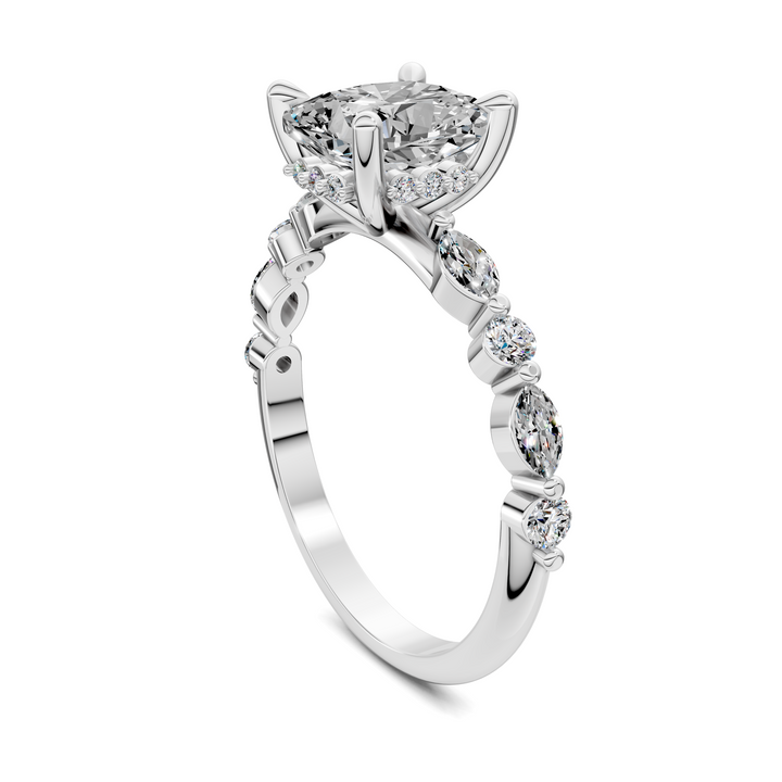 Kiara Round and Marquise Hidden Halo Ring