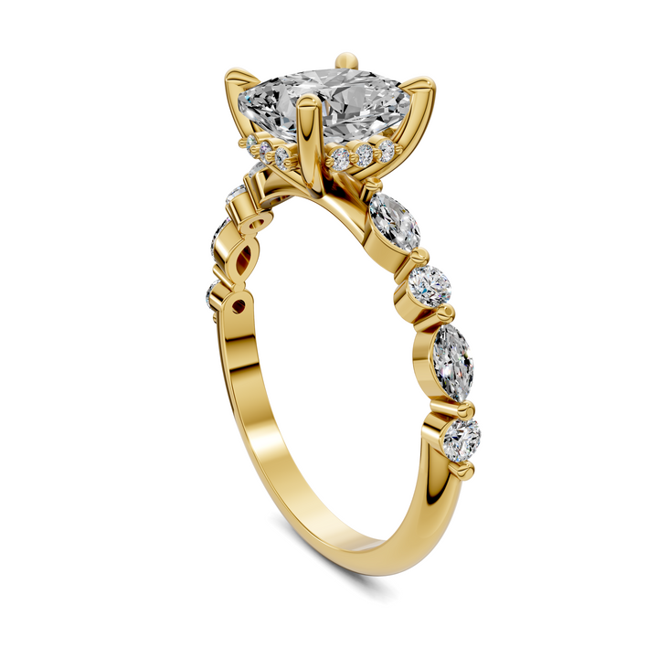 Kiara Round and Marquise Hidden Halo Ring