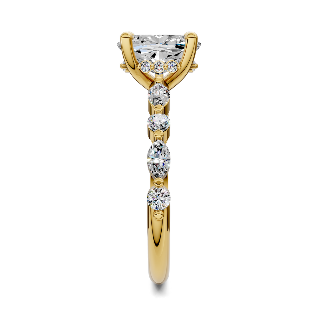 Kiara Round and Marquise Hidden Halo Ring