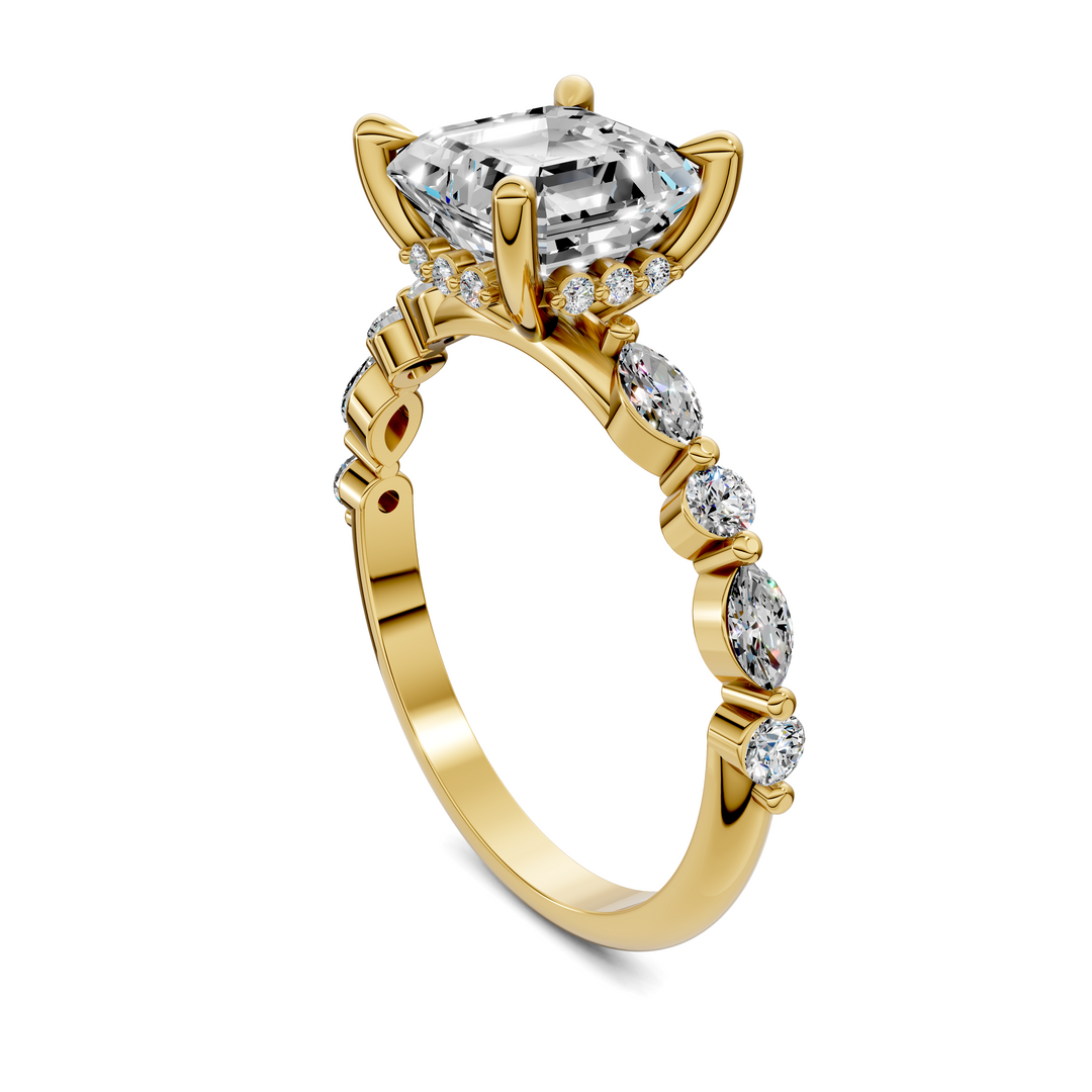 Kiara Round and Marquise Hidden Halo Ring