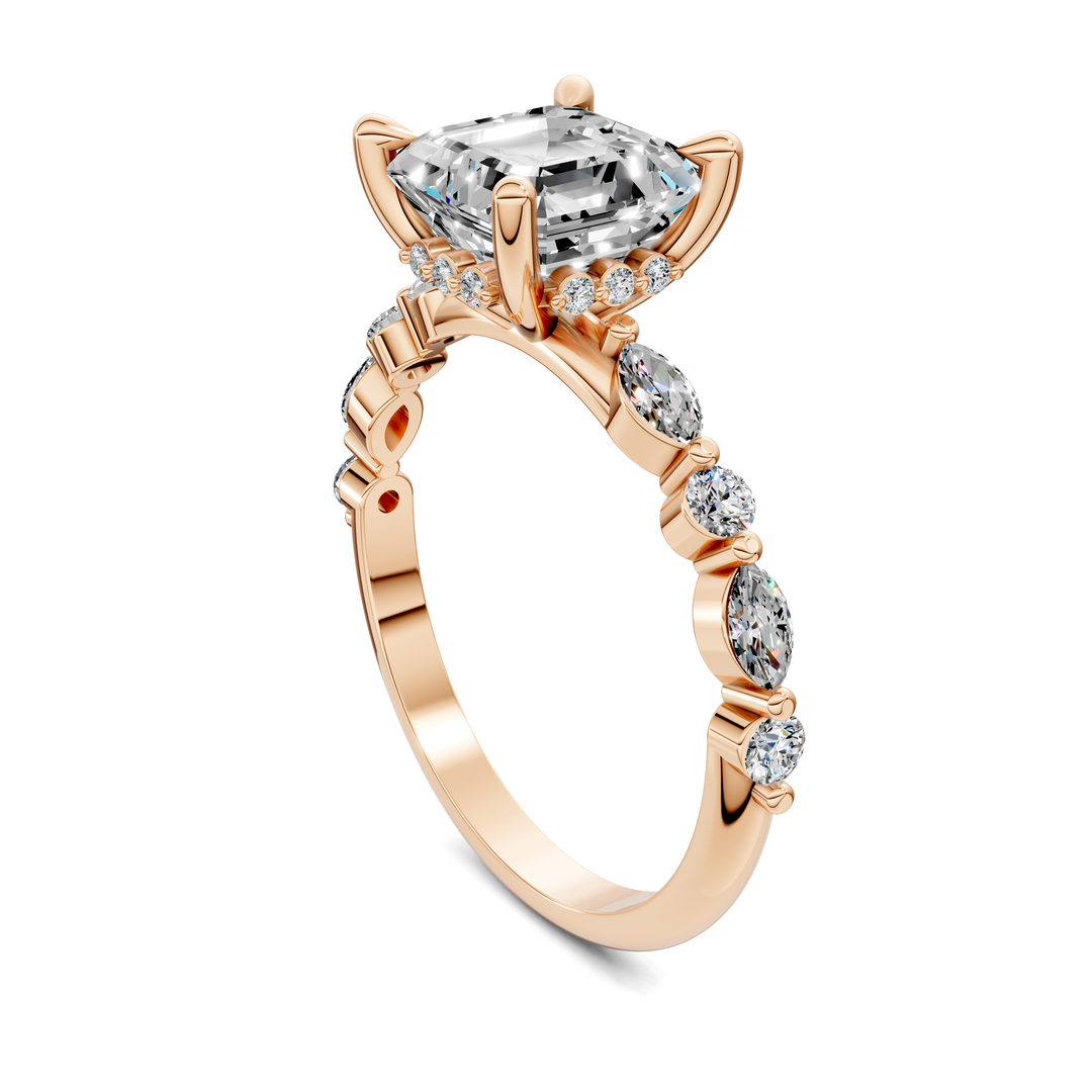 Kiara Round and Marquise Hidden Halo Ring