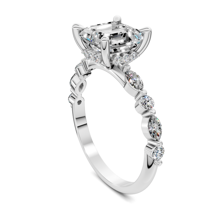 Kiara Round and Marquise Hidden Halo Ring