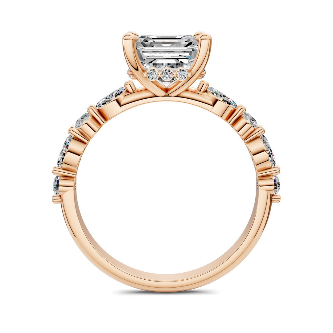 Kiara Round and Marquise Hidden Halo Ring