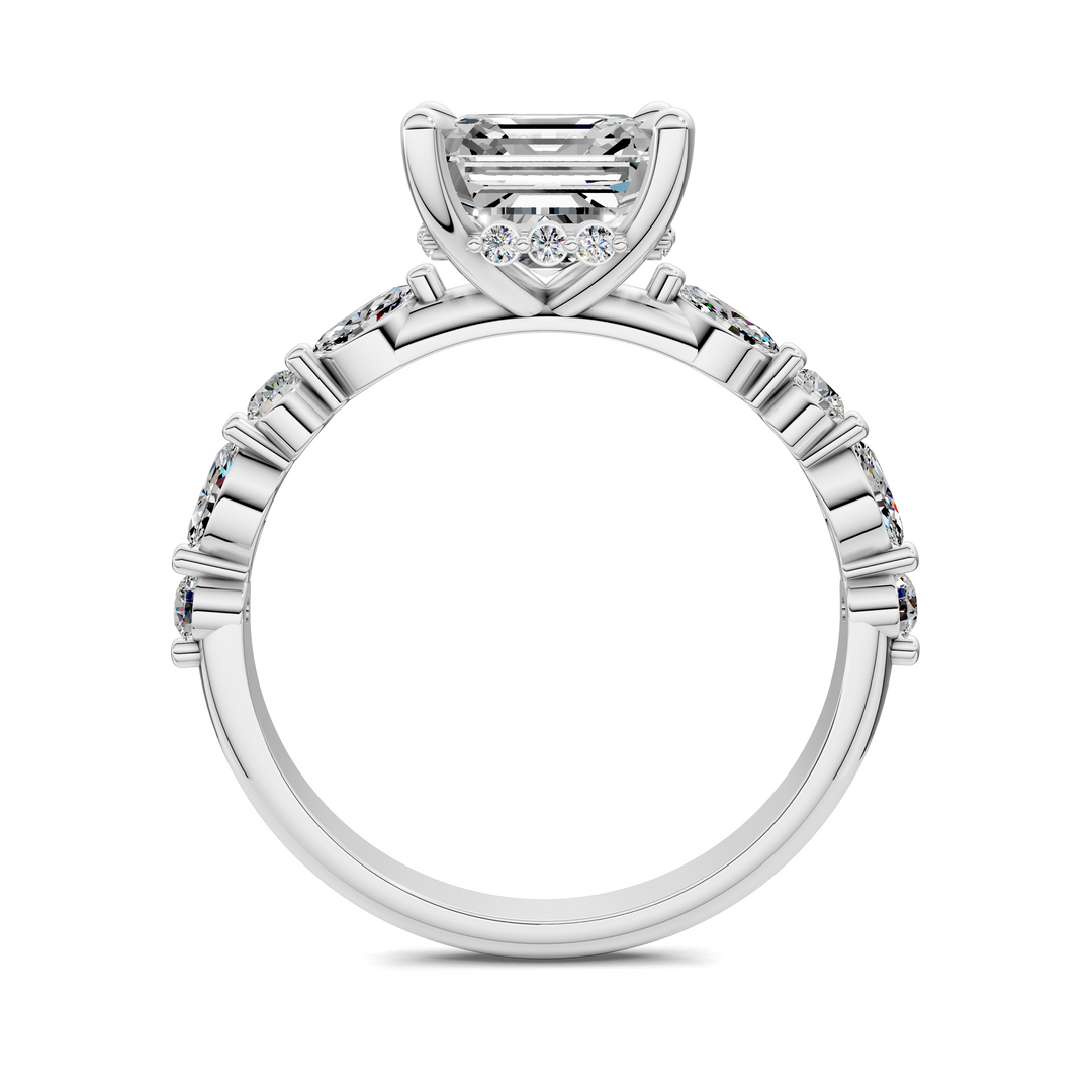 Kiara Round and Marquise Hidden Halo Ring