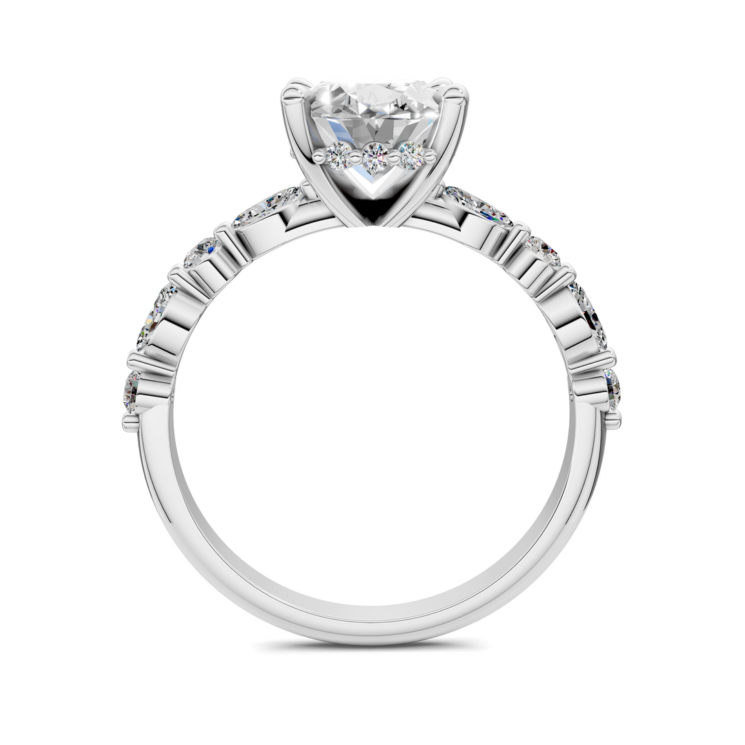 Kiara Round and Marquise Hidden Halo Ring