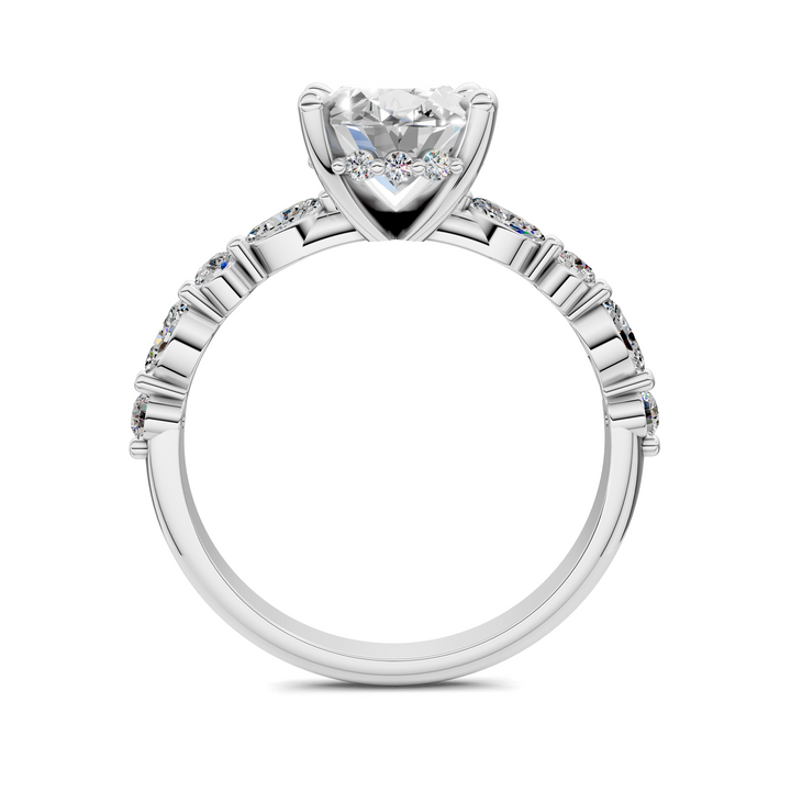Kiara Round and Marquise Hidden Halo Ring