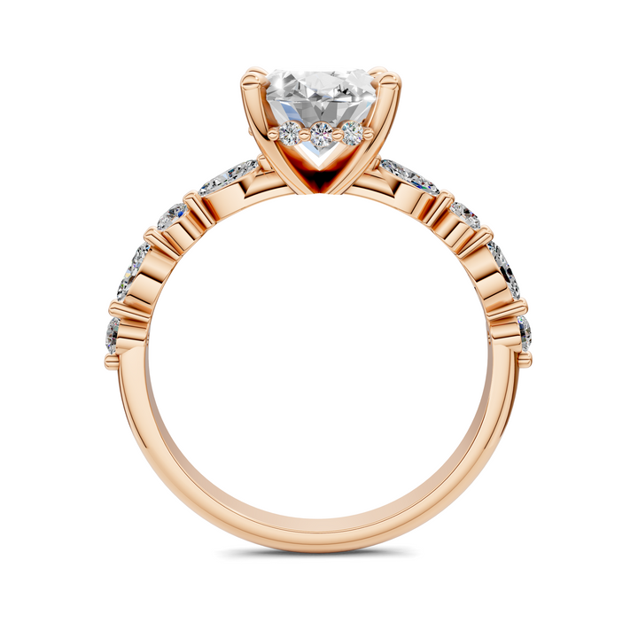 Kiara Round and Marquise Hidden Halo Ring