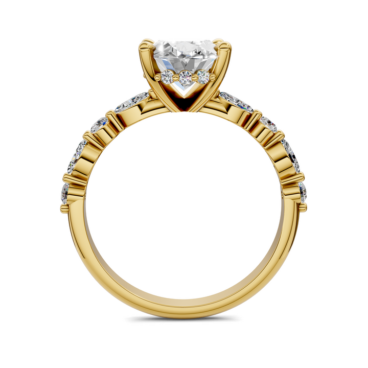 Kiara Round and Marquise Hidden Halo Ring