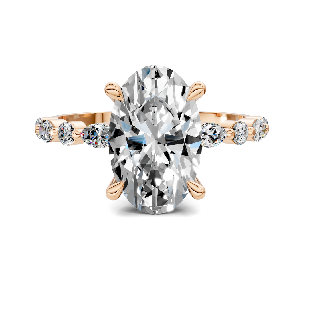 Kiara Round and Marquise Hidden Halo Ring