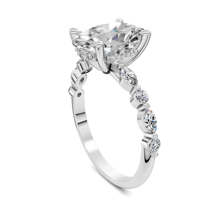 Kiara Round and Marquise Hidden Halo Ring