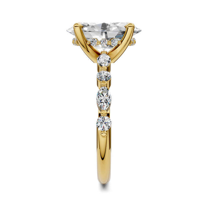 Kiara Round and Marquise Hidden Halo Ring