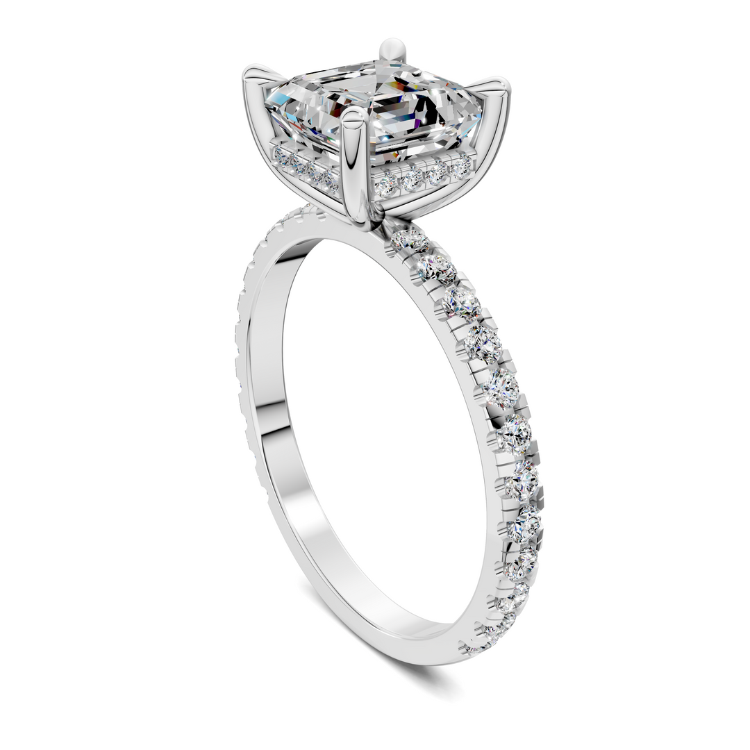 Priscilla Hidden Halo And Pave Ring