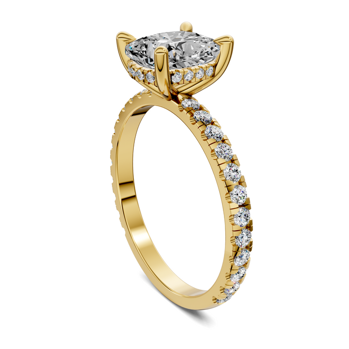 Priscilla Hidden Halo And Pave Ring
