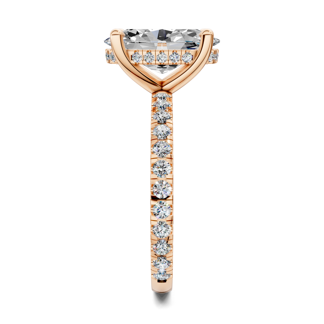 Priscilla Hidden Halo And Pave Ring