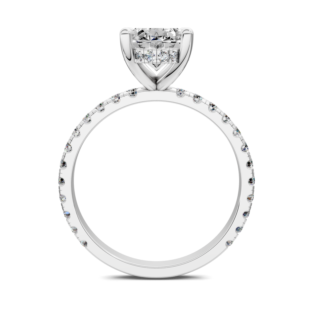 Priscilla Hidden Halo And Pave Ring