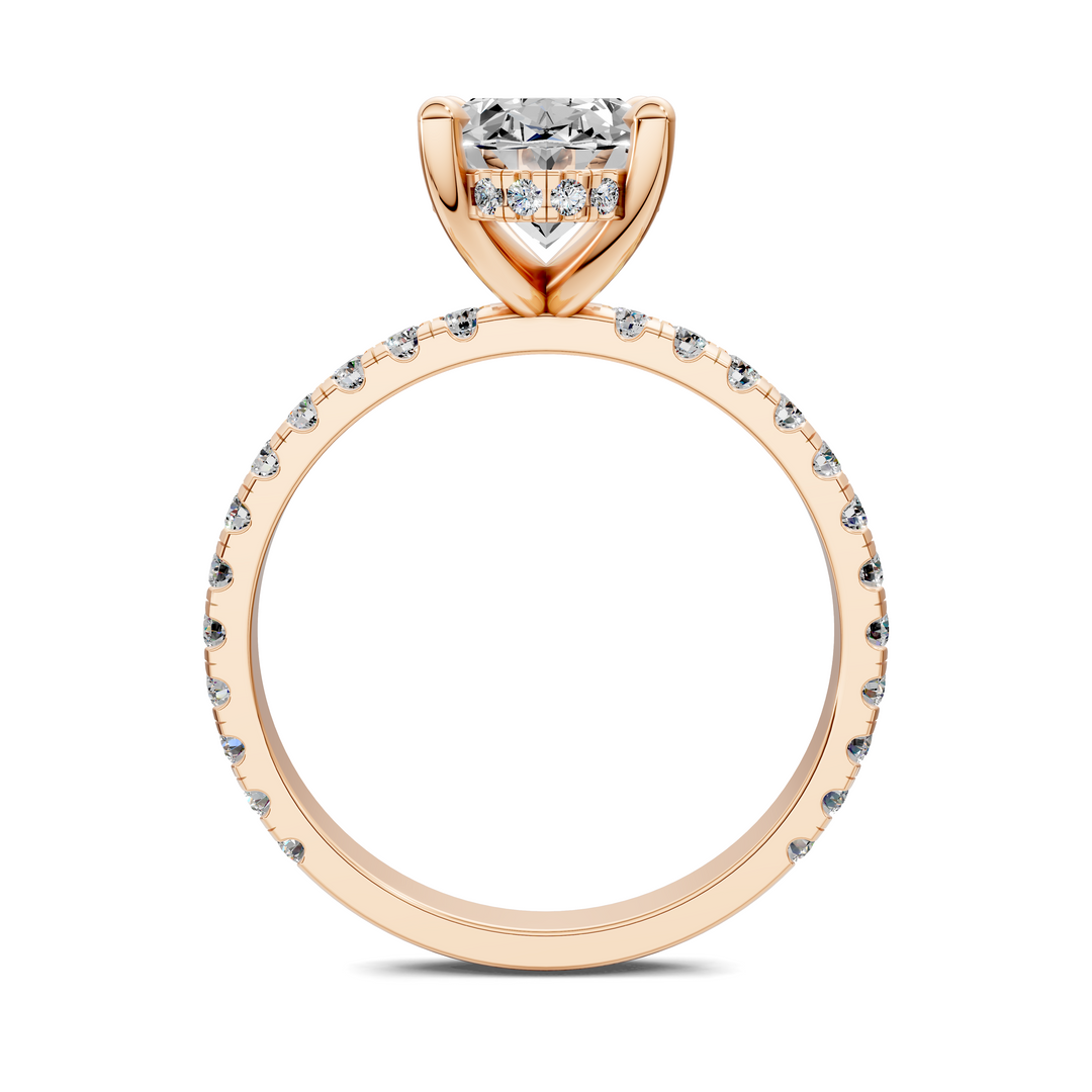 Priscilla Hidden Halo And Pave Ring