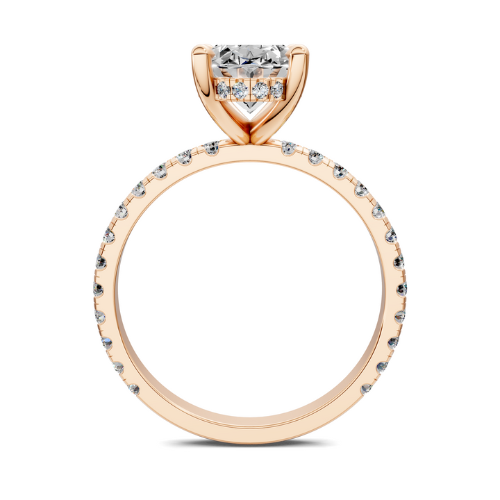 Priscilla Hidden Halo And Pave Ring