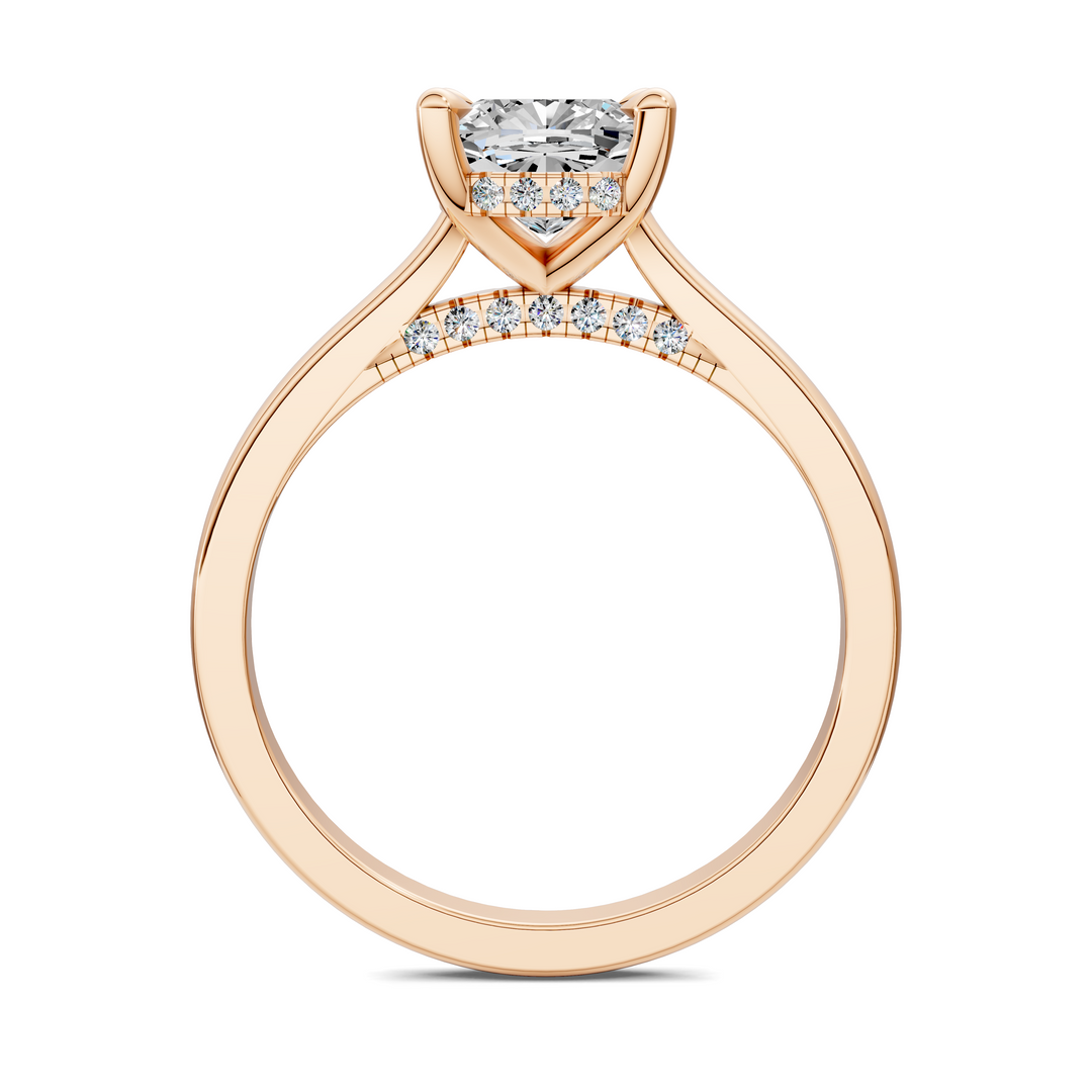 Mallory Petite Bridge Pave And Hidden Halo Ring