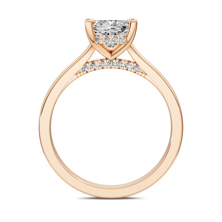 Mallory Petite Bridge Pave And Hidden Halo Ring