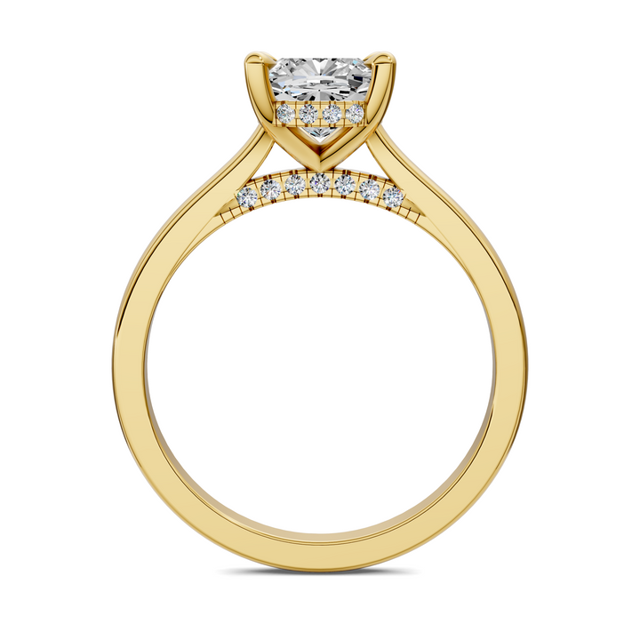 Mallory Petite Bridge Pave And Hidden Halo Ring