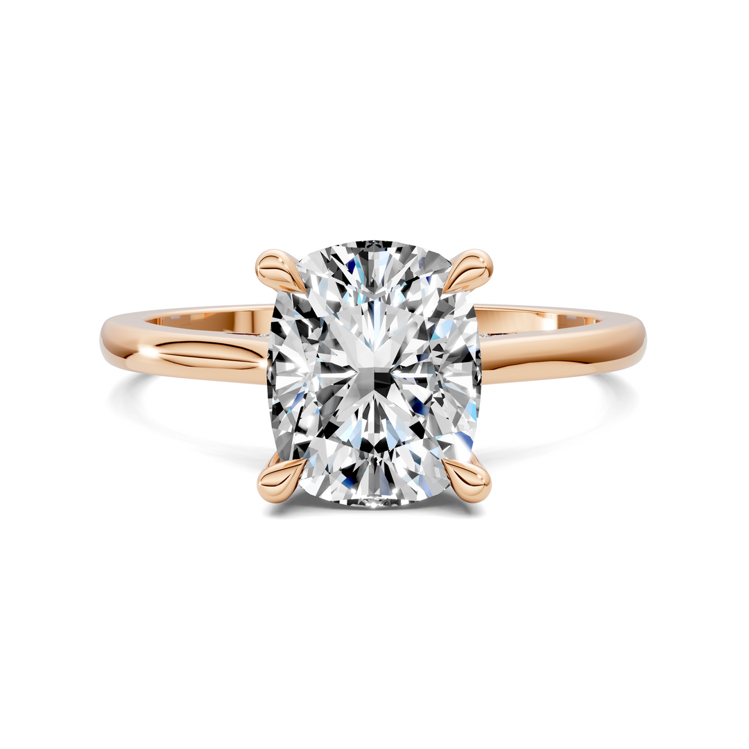 Mallory Petite Bridge Pave And Hidden Halo Ring