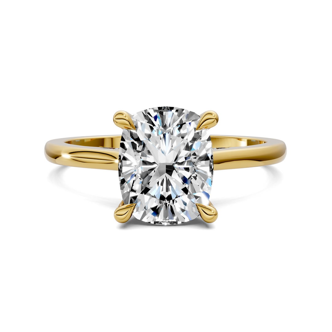 Mallory Petite Bridge Pave And Hidden Halo Ring
