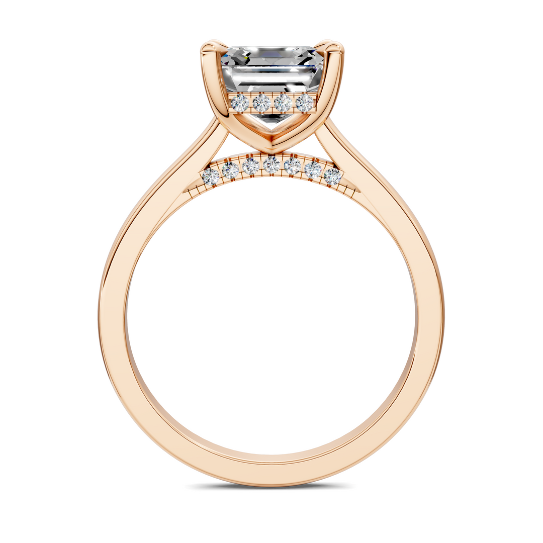 Mallory Petite Bridge Pave And Hidden Halo Ring