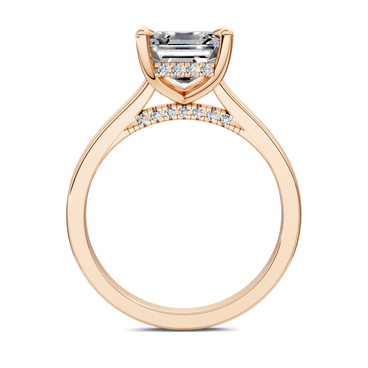 Mallory Petite Bridge Pave And Hidden Halo Ring