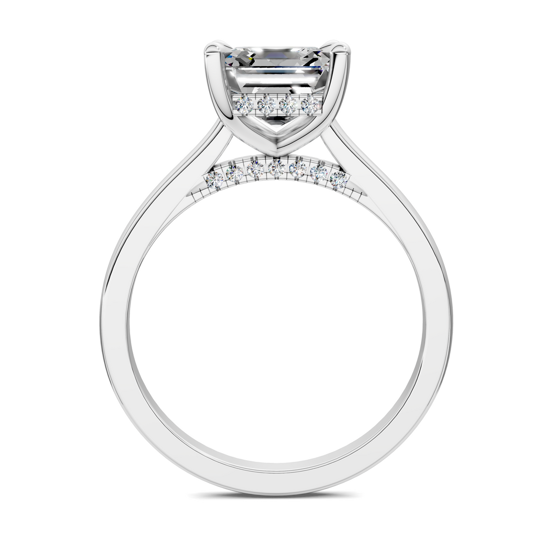Mallory Petite Bridge Pave And Hidden Halo Ring
