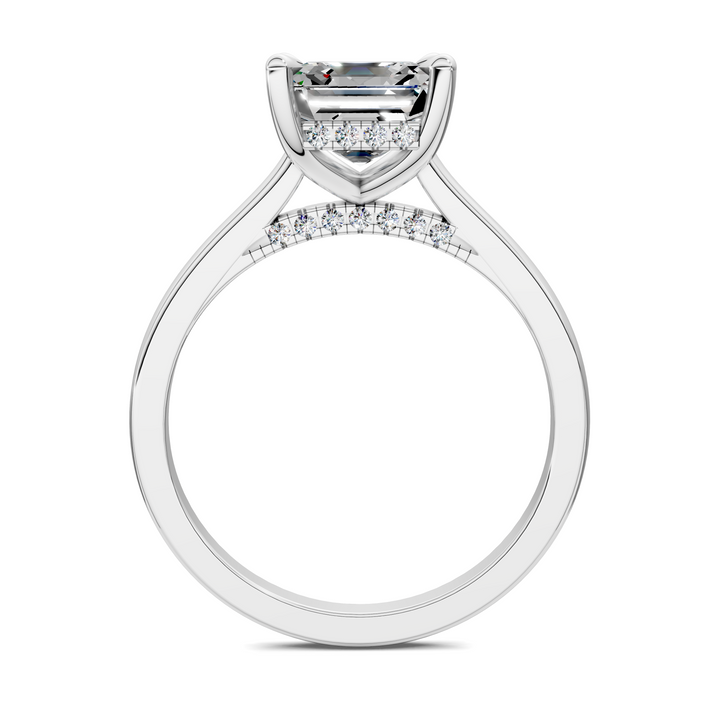 Mallory Petite Bridge Pave And Hidden Halo Ring