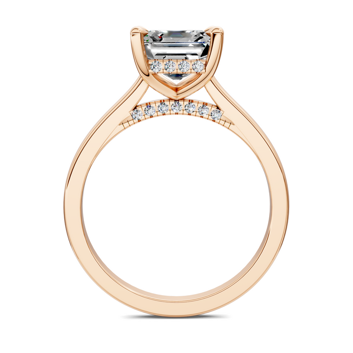 Mallory Petite Bridge Pave And Hidden Halo Ring