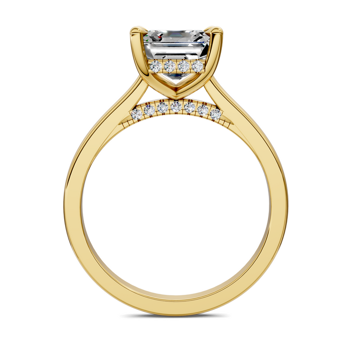 Mallory Petite Bridge Pave And Hidden Halo Ring