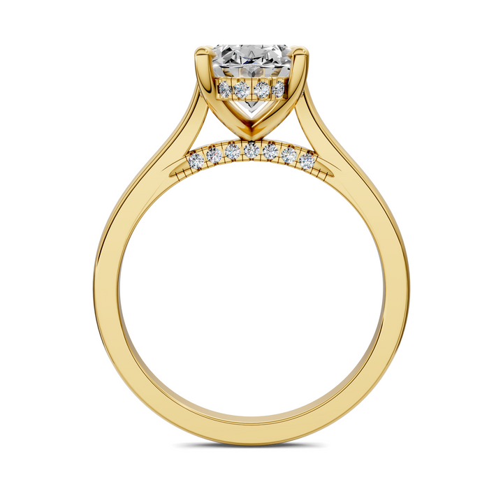 Mallory Petite Bridge Pave And Hidden Halo Ring