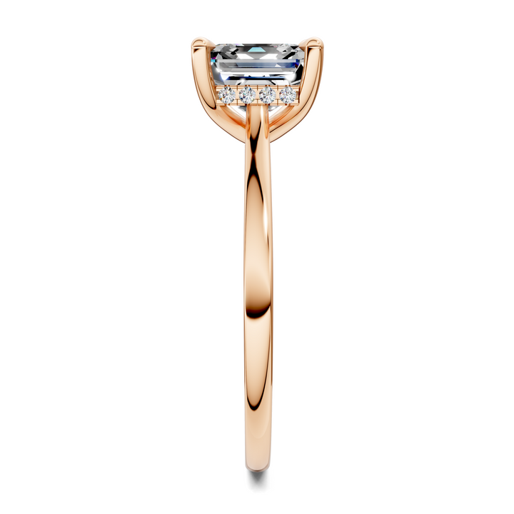 Mallory Petite Bridge Pave And Hidden Halo Ring