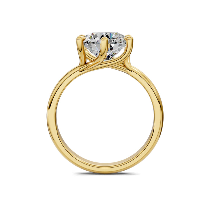 SA30 - Brianna Round Three Stone with Pave Engagement Ring