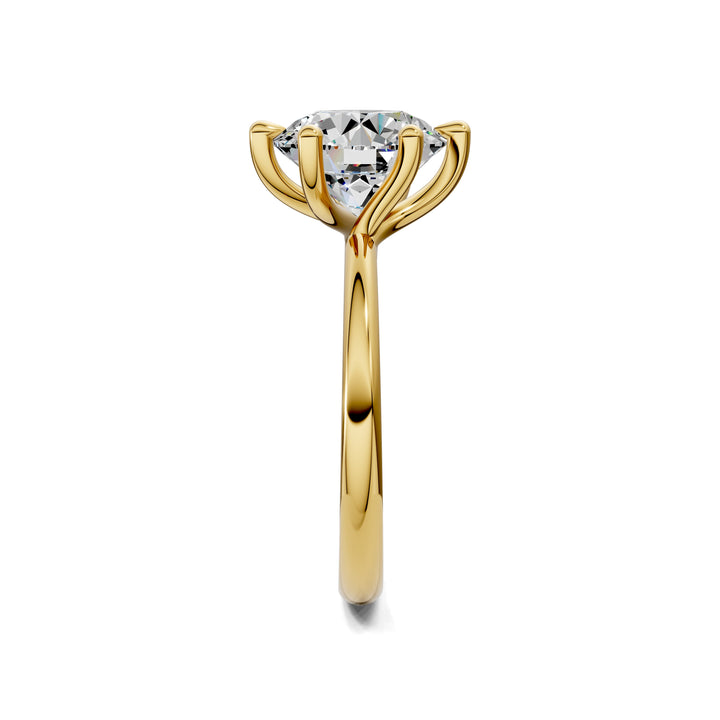 SA30 - Brianna Round Three Stone with Pave Engagement Ring