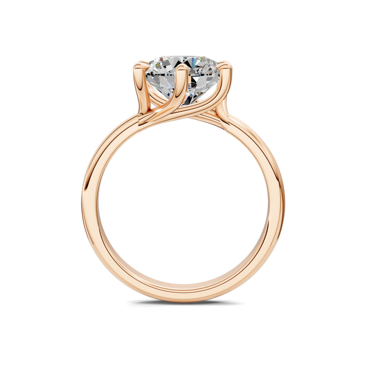 SA30 - Brianna Round Three Stone with Pave Engagement Ring