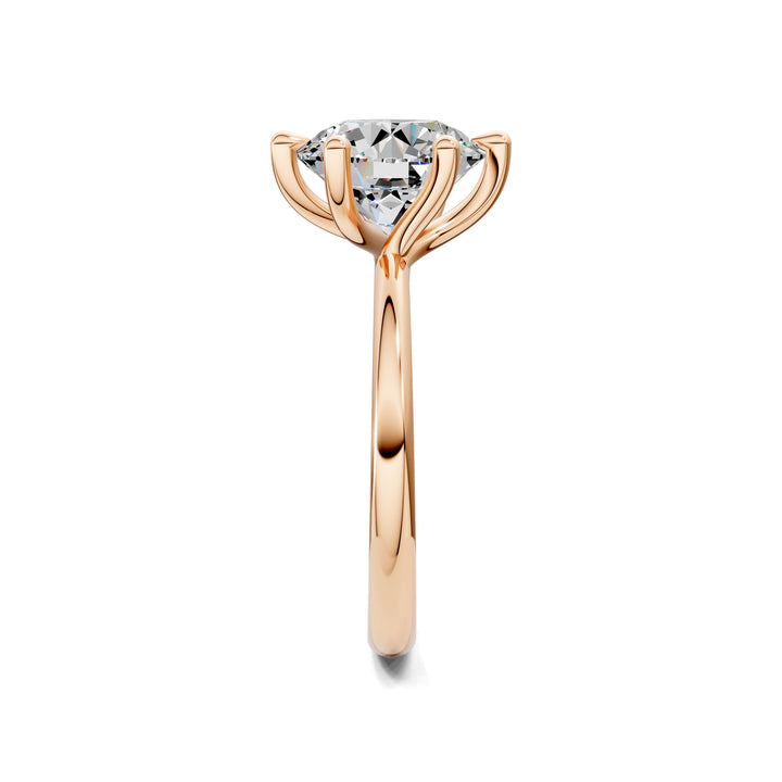 SA30 - Brianna Round Three Stone with Pave Engagement Ring