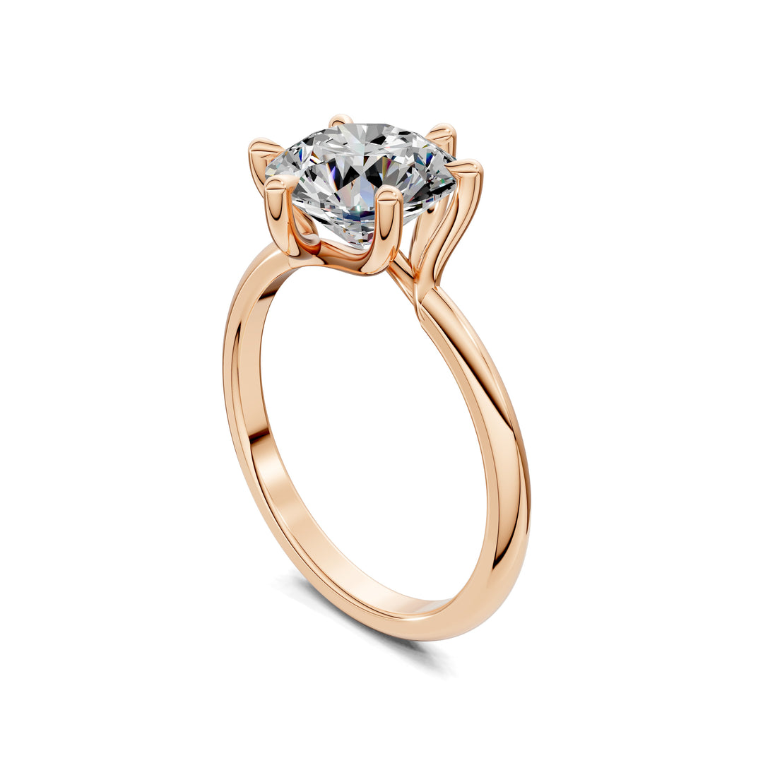 SA30 - Brianna Round Three Stone with Pave Engagement Ring