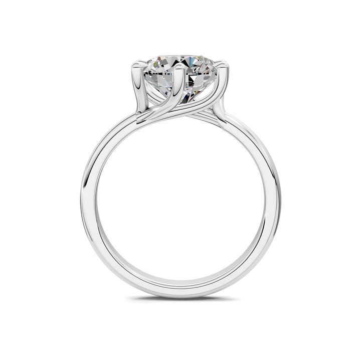 SA30 - Brianna Round Three Stone with Pave Engagement Ring