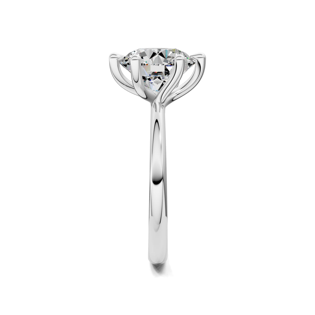 SA30 - Brianna Round Three Stone with Pave Engagement Ring