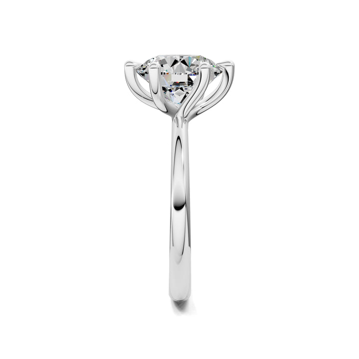 SA30 - Brianna Round Three Stone with Pave Engagement Ring