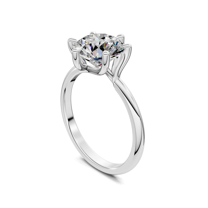 SA30 - Brianna Round Three Stone with Pave Engagement Ring