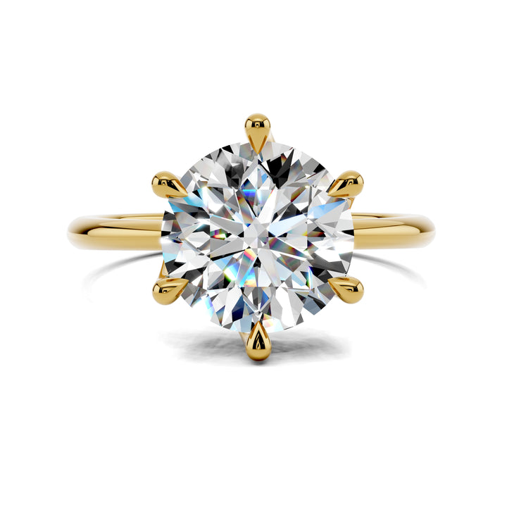 SA30 - Brianna Round Three Stone with Pave Engagement Ring
