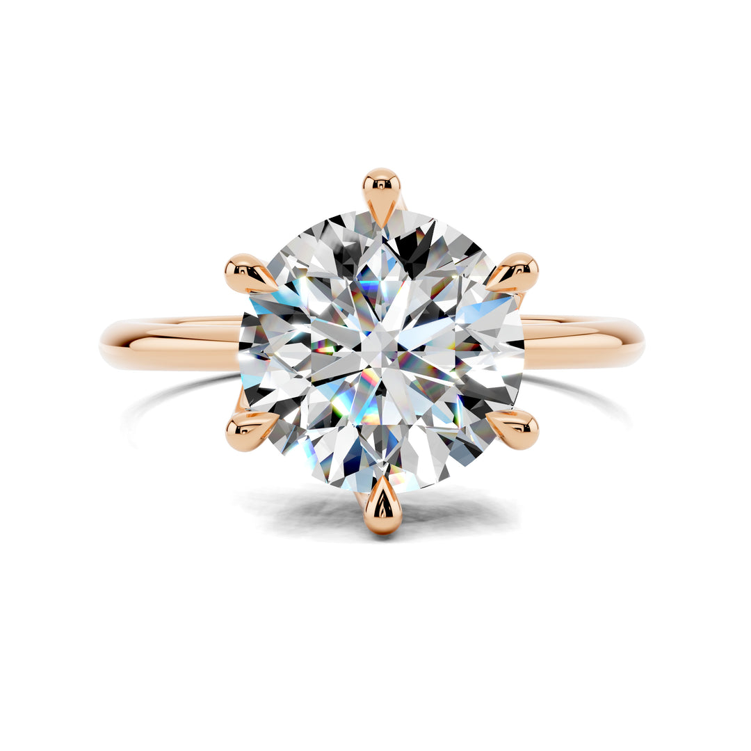 SA30 - Brianna Round Three Stone with Pave Engagement Ring