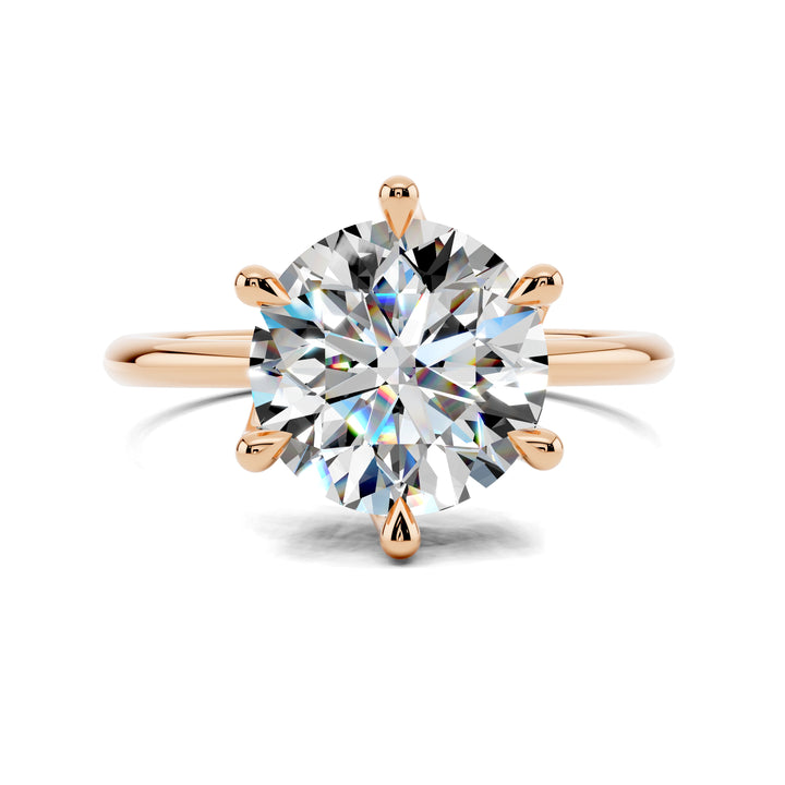 SA30 - Brianna Round Three Stone with Pave Engagement Ring