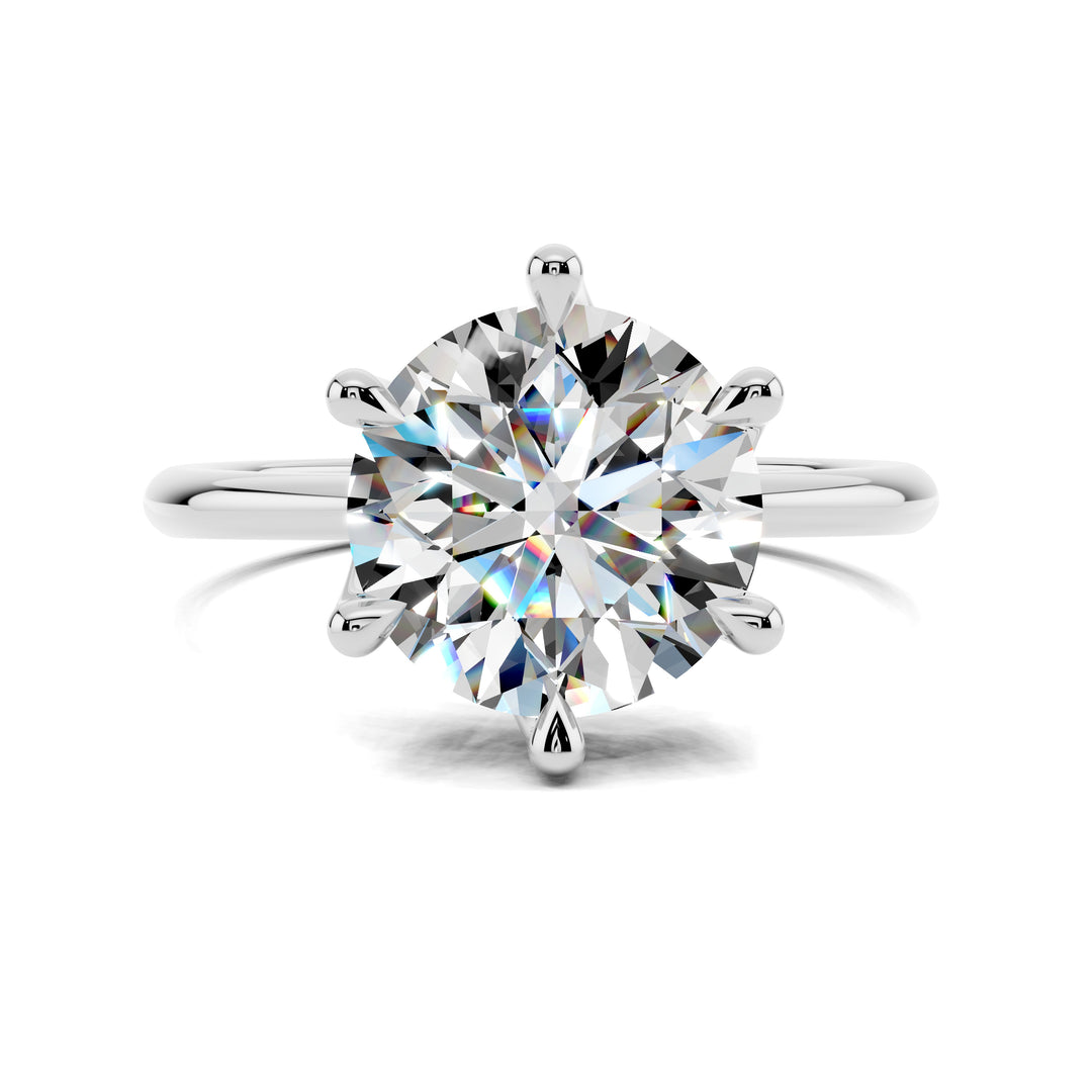 SA30 - Brianna Round Three Stone with Pave Engagement Ring