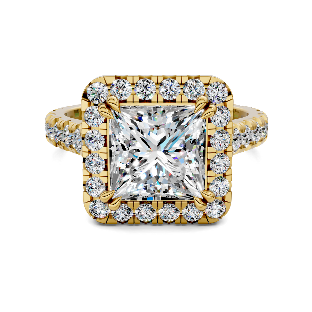 Kiana Halo Cathedral Ring