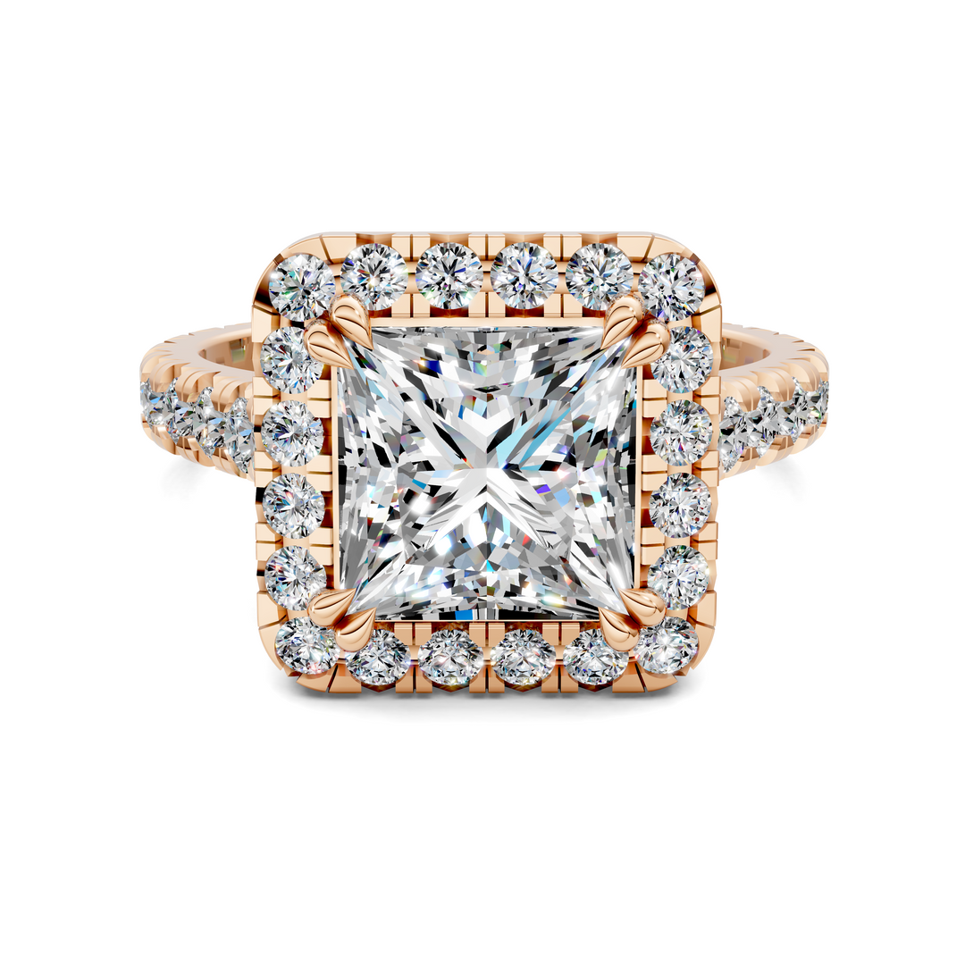 Kiana Halo Cathedral Ring