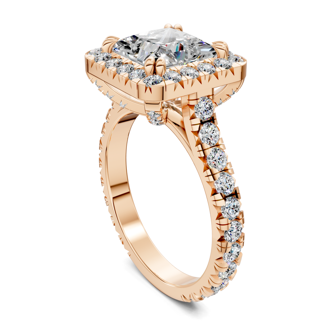 Kiana Halo Cathedral Ring